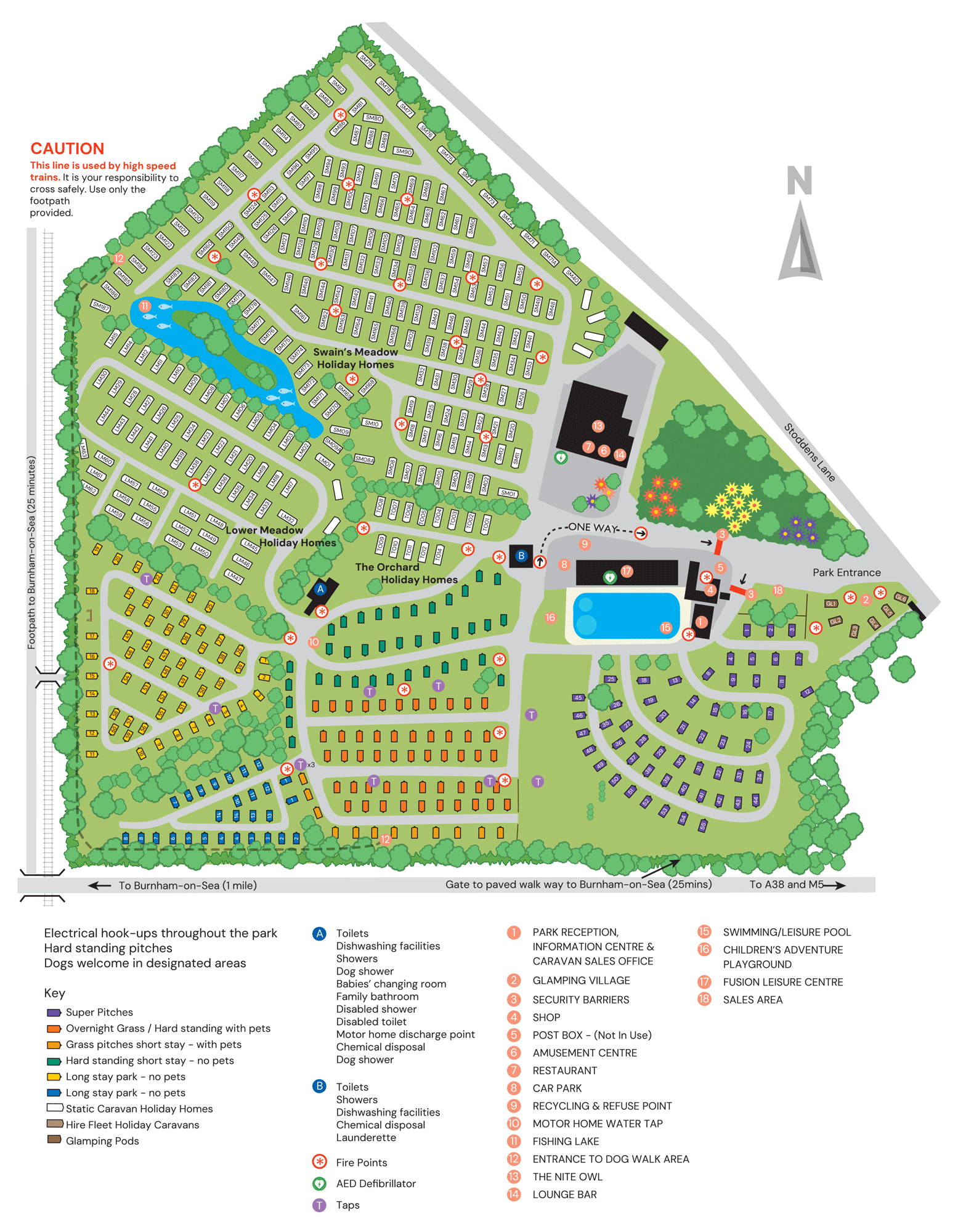 Park map of Home Farm Holiday Park